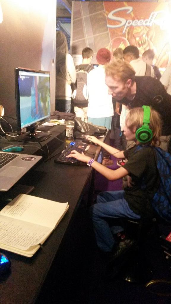 AdventureBoxRPG's tweet photo. Next generation gamers! #EGX #Indiegames #tinygamers http://t.co/VqU81B3W7I
