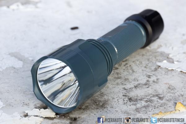 CerakoteFinish's tweet photo. #Cerakote color #JesseJames #CivilDefenseBlue on a custom #Flashlight - #customcoating #bluecoating #protection http://t.co/Gc1WYu3doI