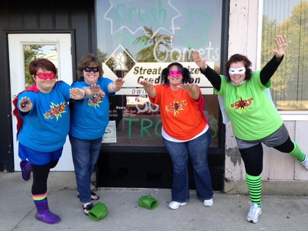 streatoro's tweet image. Credit Union Super Heroes at our Dwight Branch #CUFUN
