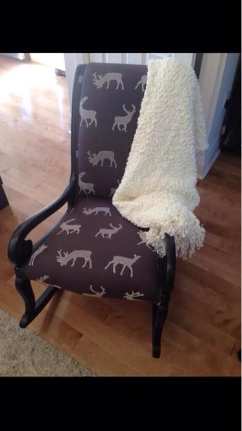 Furniture_Bank's tweet image. Today we received our first picture of our first completed #chairaffair chair @KDicksonDesign we love it!