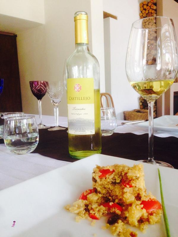 Desgustacion #torrontes #quinoa #Castillejo <a href="/fincavalentina/">finca|valentina</a>