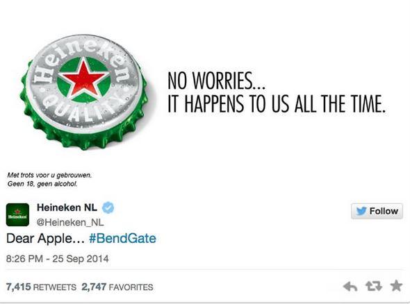 NoPuedoCreer's tweet photo. Reacción de las marcas ante el #blendgate del #iPhone6blend
http://t.co/za1e1nOQsp http://t.co/xQUCmzp9MO
