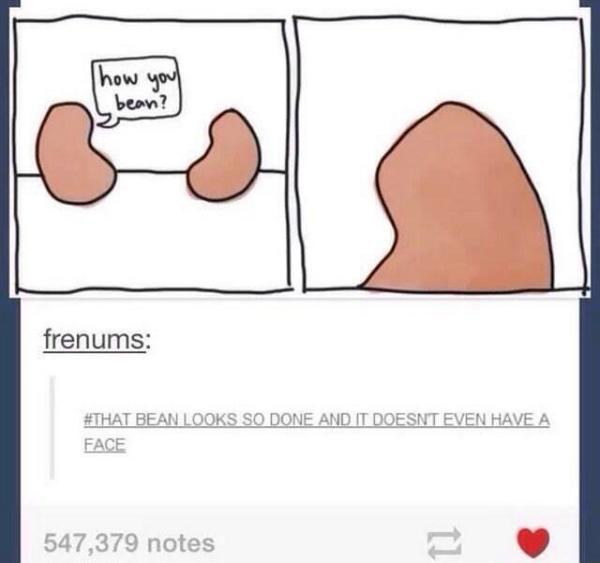 plato800's tweet image. That bean looks so done