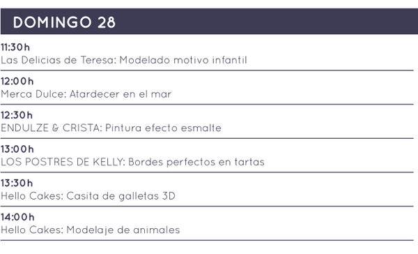 ThinkinCakes's tweet photo. Estas son las demos gratuitas que tendremos en #thinkincakes el domingo. http://t.co/eKbkwyQw9A