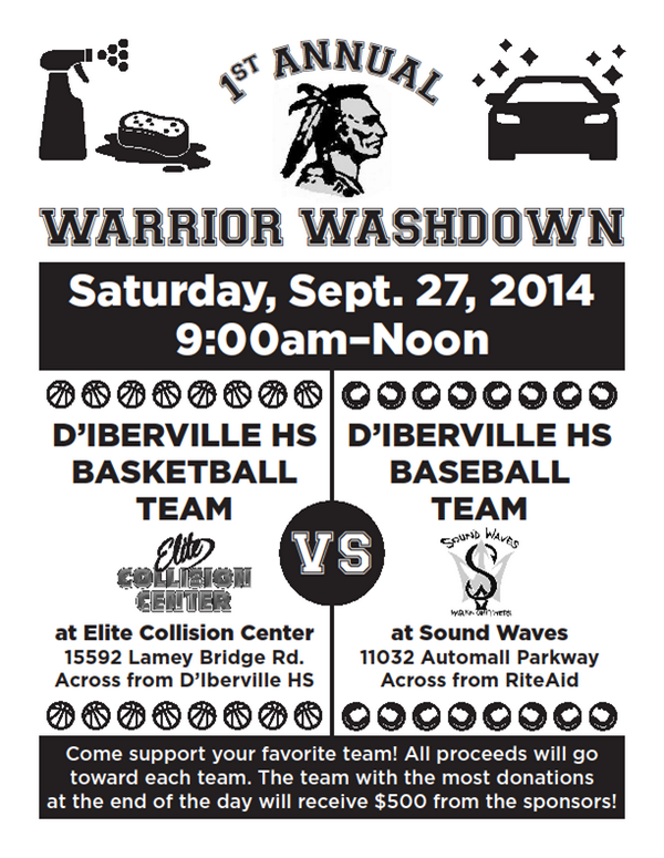d_iberville's tweet photo. Warrior Washdown Carwash Fundraiser: Support Warrior Athletics http://t.co/OcwxDo1ASa