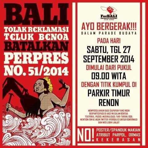 Ayo tidur, bangun pagi supaya segar untuk ikut parade budaya. #TolakReklamasiTelukBenoa #BatalkanPerpres51th2014