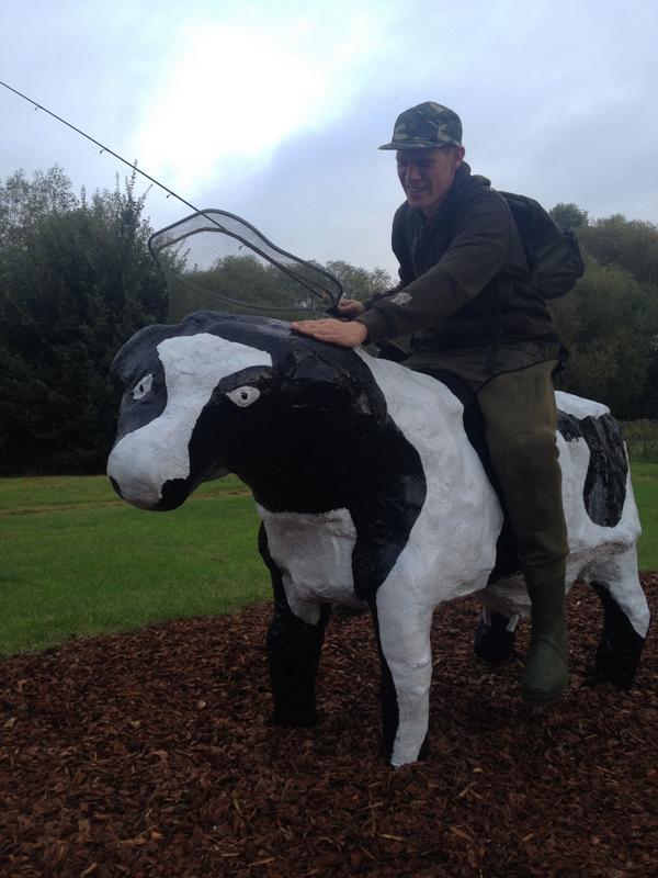 I think I made a new friend today! #ConcreteJungle #ConcreteCow #fishing