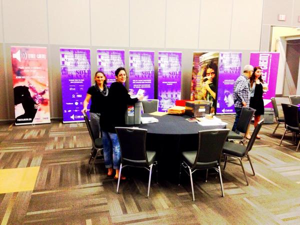 FreeThemOttawa's tweet photo. #Ottawa is setting up for an EPIC Inaugural #FreethemWalk2014 tomorrow! Join us! freethemwalkottawa.ca ! @free_them http://t.co/NvGbVuyoYo
