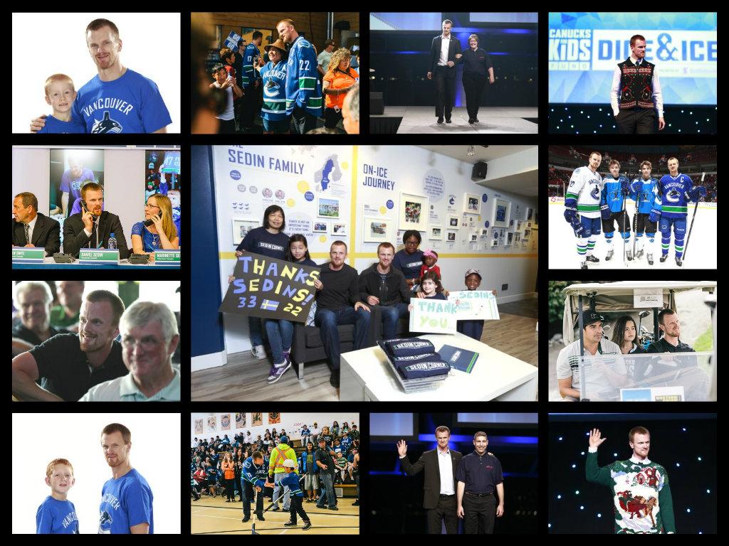Happy birthday to Henrik and Daniel Sedin today! Thank you for all you have done and continue to do for the CFKF. 