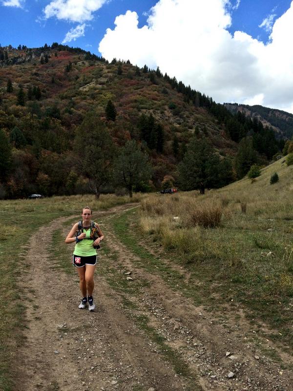AZultraChick's tweet photo. Hayley at mile 19.7. Staying strong #Bear100 #elevationsicknesswontstopher #pow #getit #ultrachicks #poorHayley http://t.co/KAFEtrkYp3