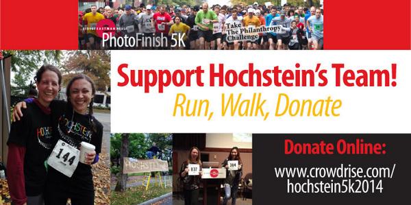 HochsteinSchool's tweet image. @RunRochester @PhotoFinish5K Team Hochstein! We're halfway to our goal!