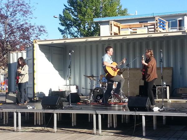 Down at #containR having a beautiful fall evening with Kris Demeanor. ..