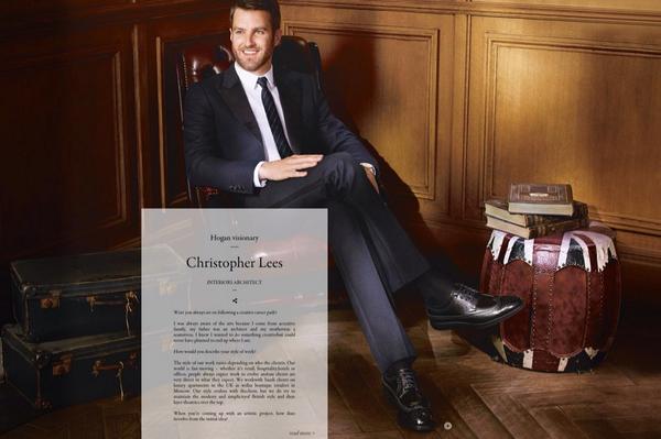 d_rawproperty's tweet photo. d-raw's creative director Christopher Lees modelling for Hogan no less! http://t.co/dwXFaTXGJd