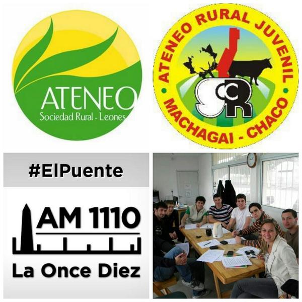 #ELPUENTE y #jovenesdecampo Mañana dos economias regionales
Los chicos de <a href="/ateneosrl/">Ateneo S.R. Leones</a> y <a href="/AteneoMachagai/">Ateneo Machagai</a> 
Sumate!