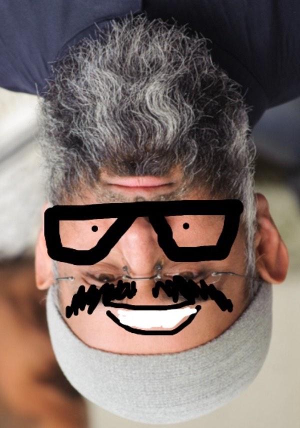 CarlDonnelly's tweet image. Ever noticed that if you turn Anjem Choudary's head upside down and draw on it, you get Don King? #AnjemChoudary