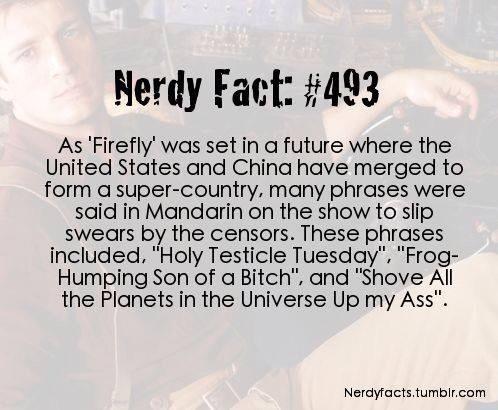 MellowFury's tweet image. Best #Firefly facts ever! #Browncoats