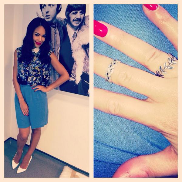 DJSarahJane's tweet photo. Oh lala ! #Iwore a shirt from @PreenbyTandB , shorts from @Topshop shoes from @WorldMcQueen , rings @PANDORA_UK http://t.co/1TJLk242fW