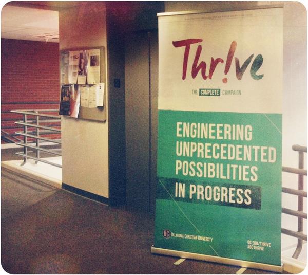 OCThrive's tweet photo. Sweet new #OCThrive banner in the PEC. With a $1m commitment on the books, possibilities are definitely in progress! http://t.co/56OIqwdRM3
