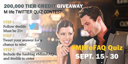 MandalayBay's tweet photo. Follow @mlife between 9/15-30 & play #MlifeFAQ Quiz for your chance to win 200,000 Tier Credits! http://t.co/gc8LT3aGlp