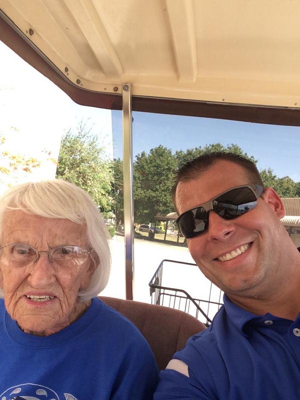 LRother_Intel's tweet photo. So happy I got the chance to visit w/ Zona Mae Shepherd today. Chandler High's oldest living grad. #ClassOf38' #SOC http://t.co/fZNAqR92Si