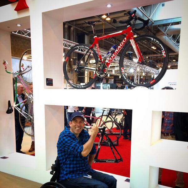 MartynAshton's tweet photo. Really proud to see the 'Road Bike Party 2' steed on display @CycleShow today. @Colnagoworld #RBP2 http://t.co/O9u3yRt4hk