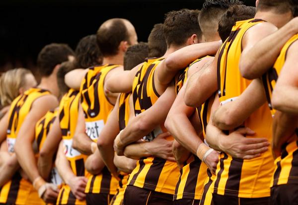 HawthornFC's tweet photo. This is it. Be courageous. Be committed. Be relentless. Be bold. Be Hawthorn. #everymoment #AFLGF http://t.co/H5GG7dgtZ4