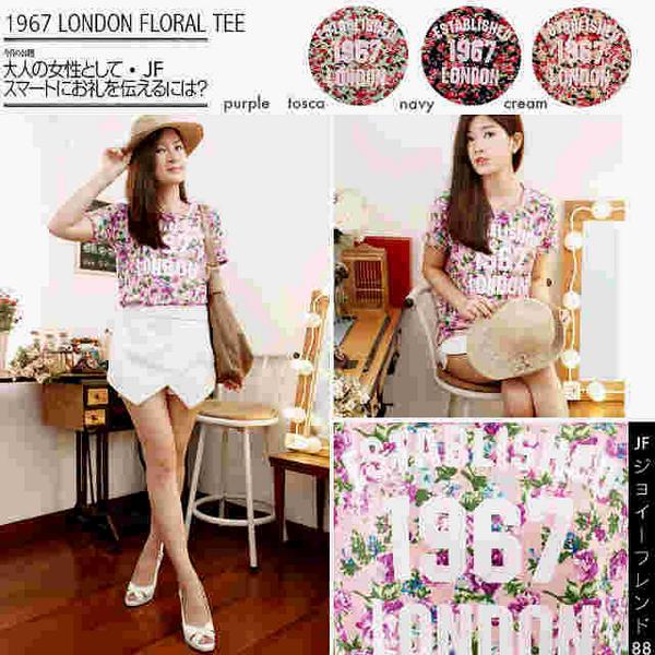 lovylyOS's tweet photo. 1967 London Floral Tee bahan Wedges fit to XL (bukan crop). 50rb #LovylyNew http://t.co/QkcbYjqeFR