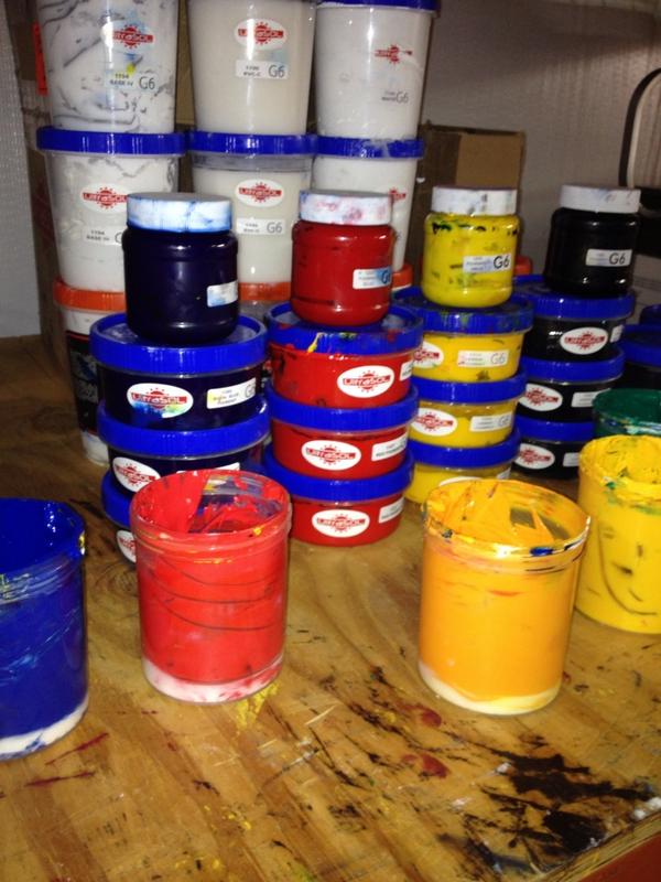 jamesortolani's tweet photo. Printing Non PVC today with Ultra Sol Acrylic inks! Prints just like plastisol!! http://t.co/IqkN40npV5