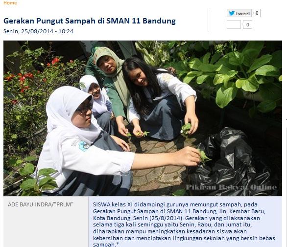 gerakan Pungut sampah SMAN 11 Bandung....