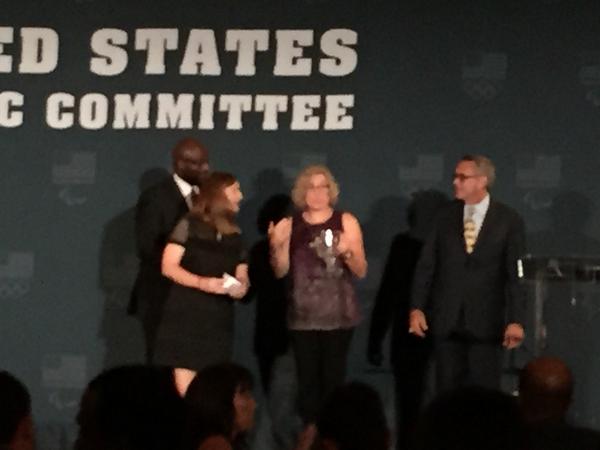 ksholloway's tweet photo. #RingsofGold award given to @ucowc our @usavolleyball Training Site!!! #EndeavorGames http://t.co/O4lASrpT0C
