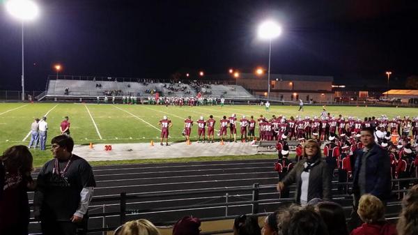 ECCoachJohnson's tweet photo. Good to be back for Lafollette homecoming,  hopefully I'm watching some future blugolds! #blugoldfootball http://t.co/Z3V9MGj156