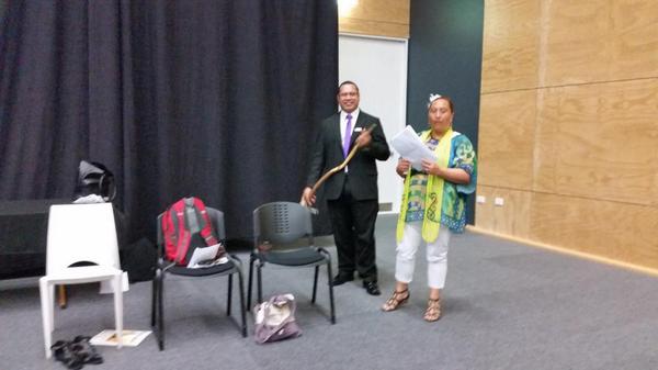 Mapihi_TRM's tweet photo. Presenting the suicide prevention kaupapa @ MWWL with these two.  Crack ups! http://t.co/lSNIBQXXOy