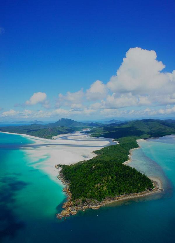 The beautiful Whitehaven Beach.