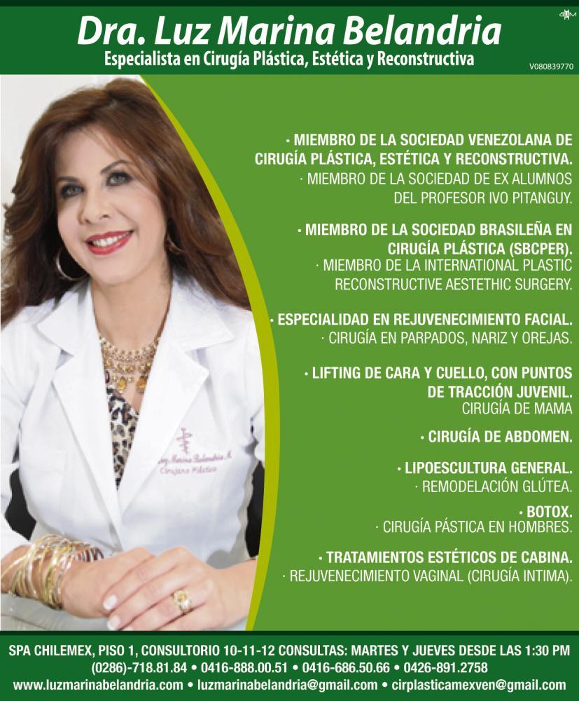 oydguayana on X: Obten el cuerpo que deseas. Dra. Luz Marina Belandria  Especialista en Cirugía Plástica. #CirugíaPlástica   / X