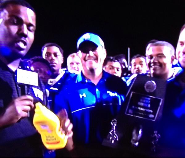 luckeytucker's tweet photo. Congrats Coach Hardy!! Big win on TV tonight. Go Eagles!! http://t.co/hTAFNmxI6D