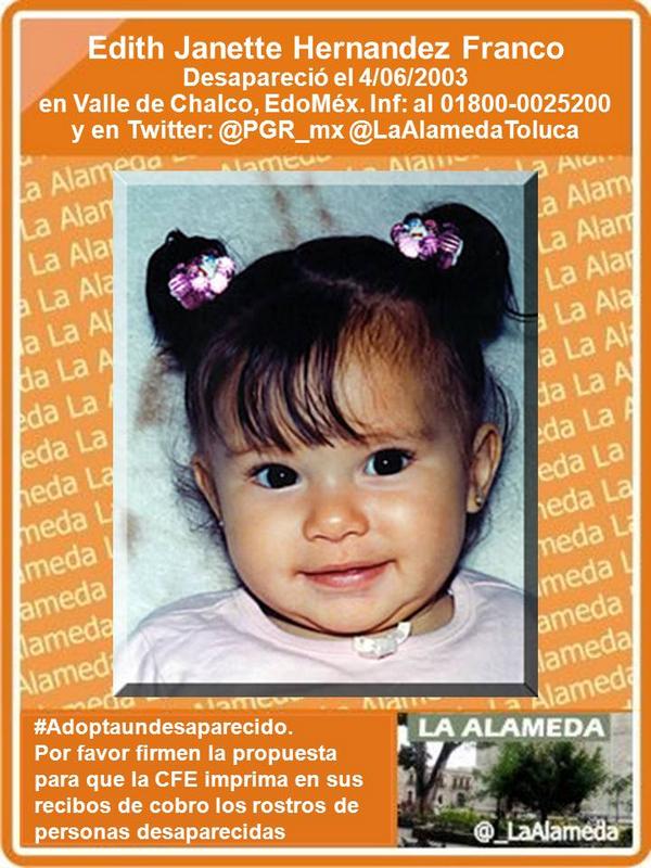#TeBuscamos Edith Janette Hernández Franco #Chalco #EdoMéx 018000025200 <a href="/LaAlamedaToluca/">LaAlamedaToluca</a> <a href="/LaalamedaABC/">La Alameda ABC</a> <a href="/LaAlamedaDFI/">LaAlamedaIztapalapa</a>
