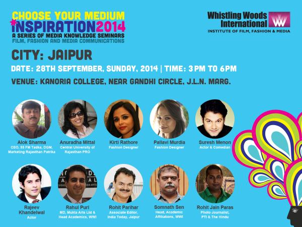 Whistling_Woods's tweet photo. #Inspiration2014 will be in #Jaipur tomorrow, with experts from Film,Media&Fashion. Register, http://t.co/26fH2JdapZ http://t.co/6BQ6vvL8UJ