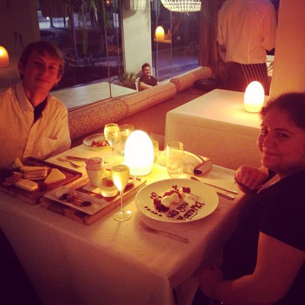 Congratulation to the happy couple that got engaged <a href="/noosabeachouse/">Noosa Beach House</a> ! Our chefs helped out with the "proposal plate"