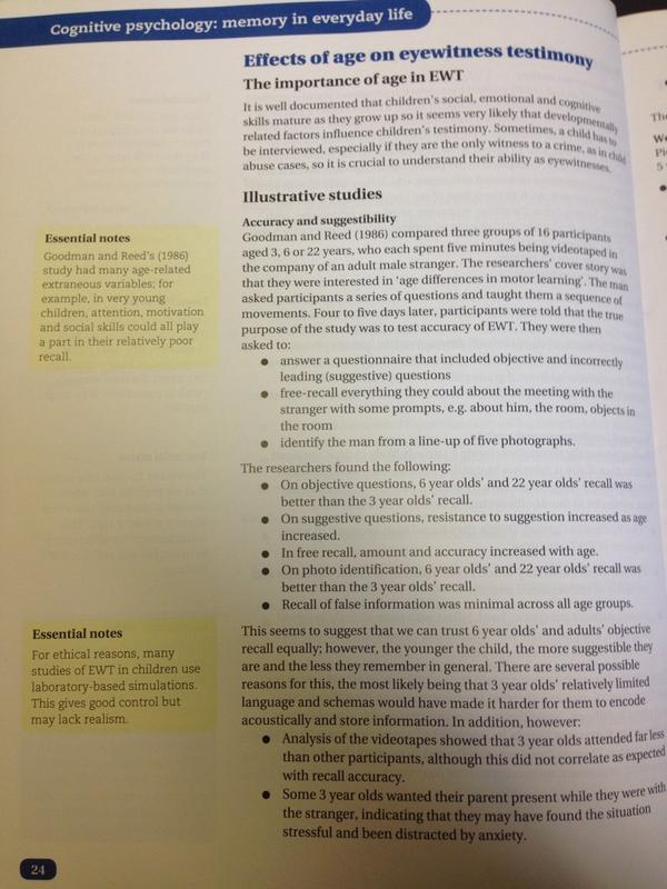 SexeysPsych's tweet image. 12D- some additional studies on age and EWT in place of Yarmey (1993)... #battleofthebooks #textbookerrors