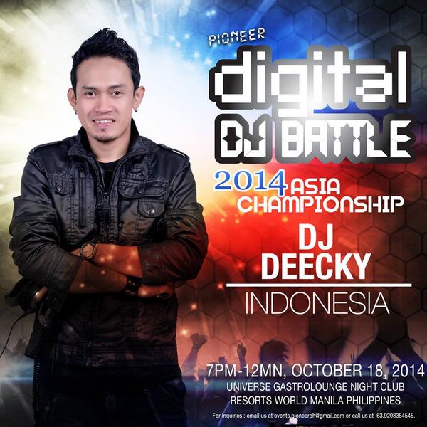 DJDeeckey's tweet photo. please support indonesian local dj DEECKEY @pioneer digital dj battle asia 2014 with 12 country others at philipines http://t.co/l3g8CHrdtm