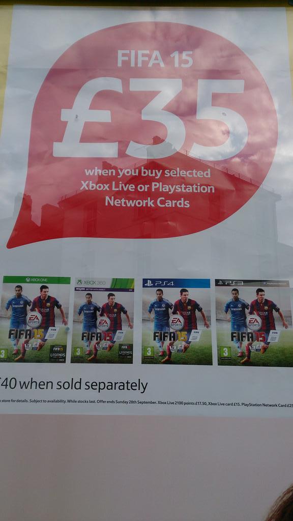 We have copies of #fifa we have stock in store. Great price and even better when bought with a network card