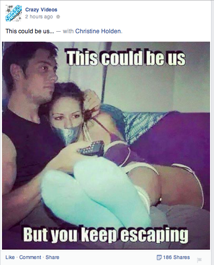 caitlin_roper's tweet photo. Facebook said this didn't violate their standards, I guess because nobody is breastfeeding
ping @schemaly #FBrape http://t.co/gvjgCumLzw