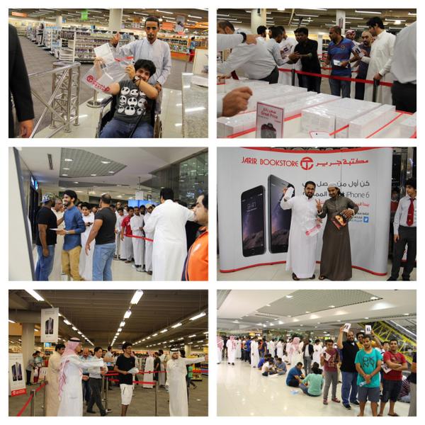 JarirBookstore's tweet photo. شكراً لعملائنا الكرام ولكل من ساهم في إنجاح الحدث
أجمل لقطات تدشين #ايفون6 في مكتبة #جرير
http://t.co/HXsmbhpHHH http://t.co/hh00cGKrVb