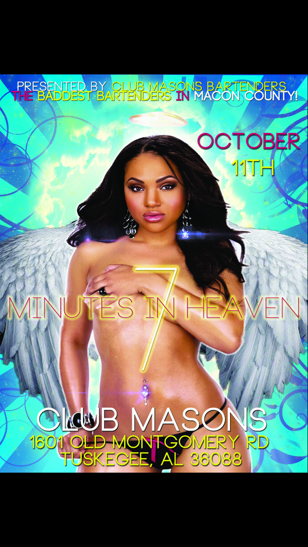 AGIANTMOUSE's tweet photo. "7 Minutes In Heaven" October 11th presented by Club Masons Bartenders, the BADDEST BARTENDERS IN MACON COUNTY! http://t.co/P4zP3B2KOc