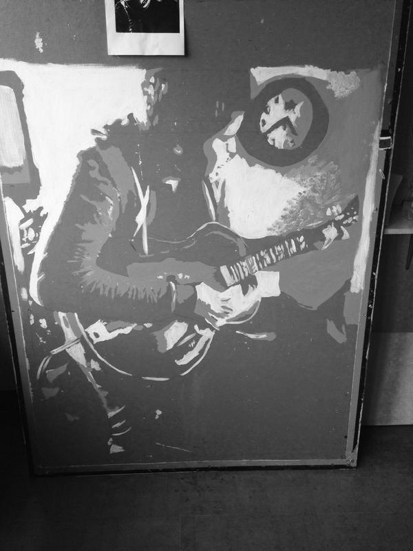 The black and white of my painting still more work to do