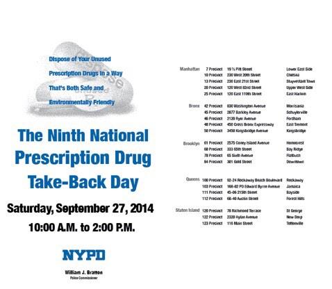 NYPD106Pct's tweet photo. Old outdated medicine is dangerous to all. Don't use them or let someone else get to them #DrugTakeBack at #103Pct http://t.co/d3gqM0GrEb