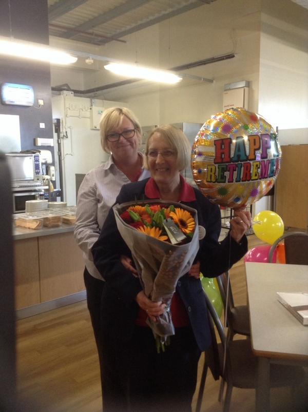The gorgeous Hilary Bradley who retires today after 24 years loyal service.we will miss you lots.