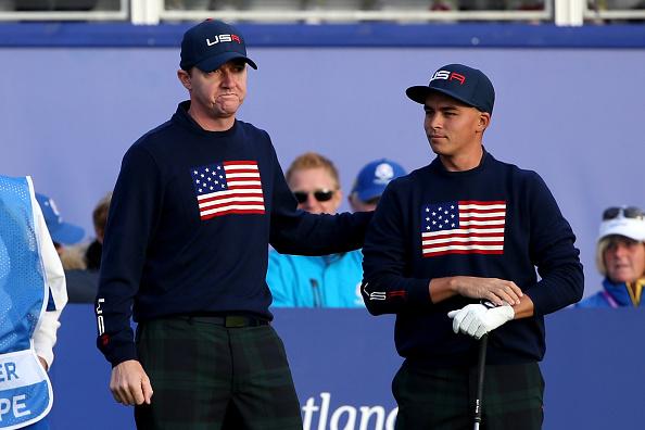 PGATOUR's tweet image. Fowler's eagle try misses just low. The match is halved. #RyderCup

Europe: 6.5
U.S.: 5.5