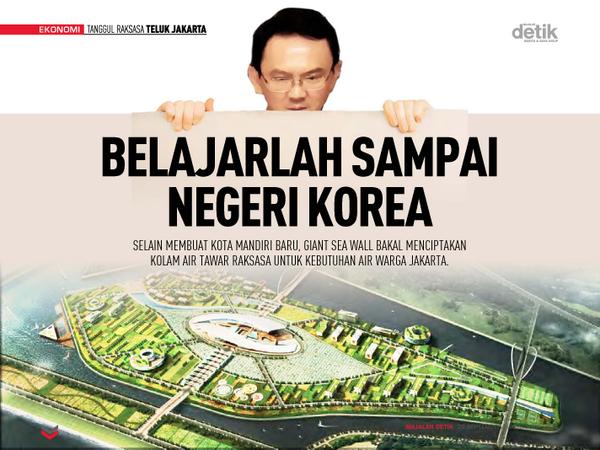 detikcom's tweet photo. Giant Sea Wall bakal menciptakan kolam air tawar raksasa untuk kebutuhan air warga Jakarta http://t.co/6MedoAkjH0 http://t.co/ab88VnVA83