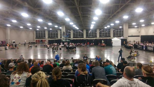 UTDerby's tweet image. Day 2 of WFTDA D1 tournament at the @SaltPalaceCC, @WasatchSkaters up now. Come check out the excitement! @WFTDA